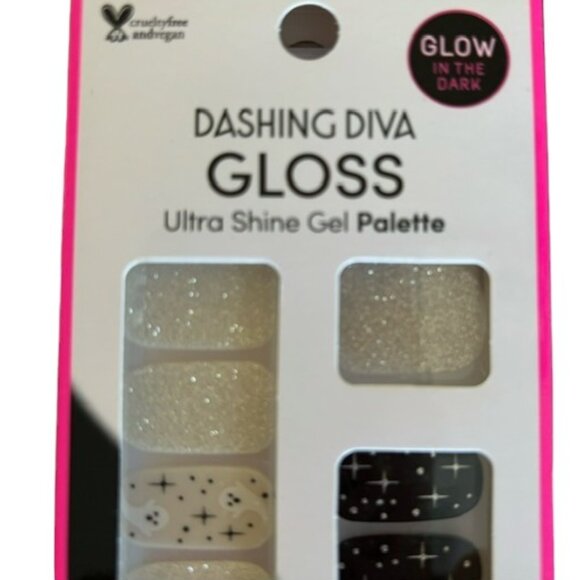 DASHING DIVA GLOSS HALLOWEEN GLOW IN THE DARK GHOSTLY TOUCH GEL NAIL PALETTE - Picture 9 of 9